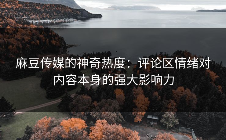麻豆传媒的神奇热度：评论区情绪对内容本身的强大影响力